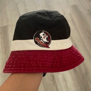 Top of the World Black, White, and Red Bucket Hat